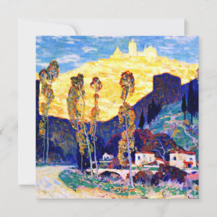 Clarence Gagnon art, Evening, Siena Card