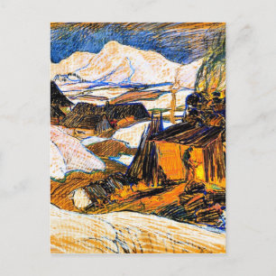 Clarence Gagnon art, Lime Kiln, Baie-Saint Paul Postcard