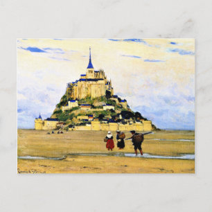 Clarence Gagnon art, Mont-Saint Michel, Morning Postcard