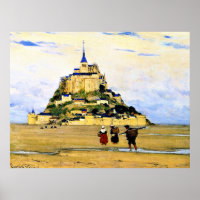 Clarence Gagnon art, Mont-Saint Michel, Morning