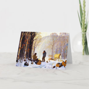 Clarence Gagnon - Lonely Village Greeting Card