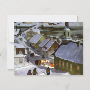 Clarence Gagnon - Midnight Mass Greeting Card