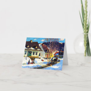 Clarence Gagnon - Quebec Village Greeting Card