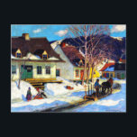 Clarence Gagnon - Quebec Village Postcard<br><div class="desc">Clarence Gagnon - Quebec Village Postcard</div>