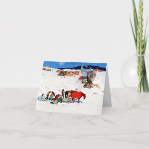 Clarence Gagnon - The Ice Harvest Greeting Card