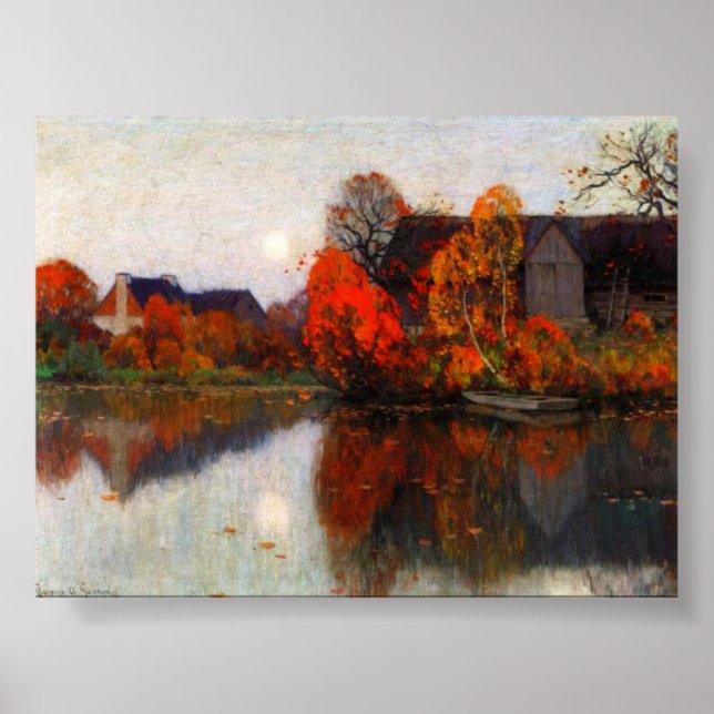 Clarence Gagnon -The Pond in October  Poster (Front)