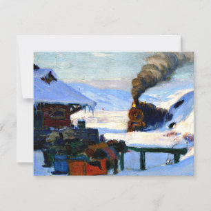 Clarence Gagnon - The Train Baie-Saint Paul Card