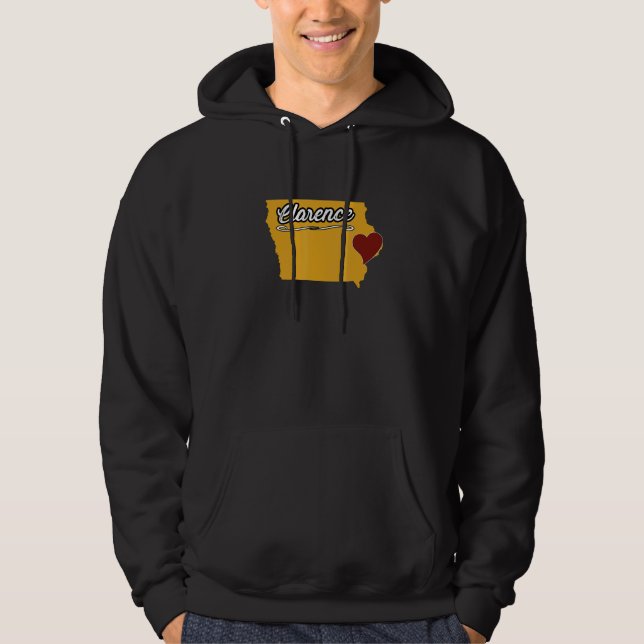 CLARENCE IOWA IA USA  Cute Souvenir Merch  US City Hoodie (Front)