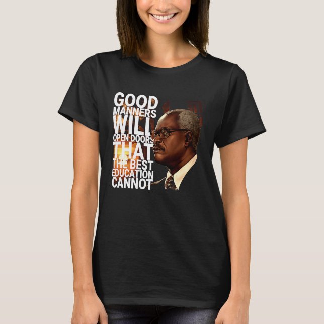 Clarence Thomas Created Equal Quotes Justice T-Shirt (Front)