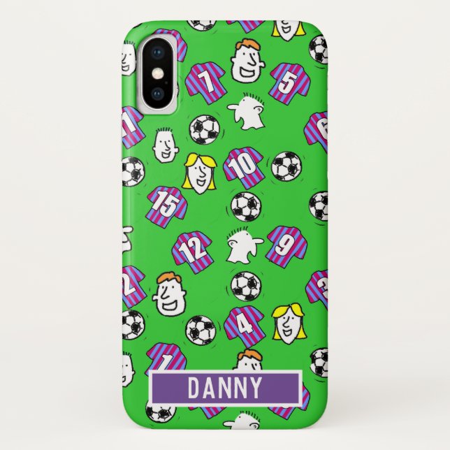 Claret and Blue Football Shirts Design. Case-Mate iPhone Case (Back)