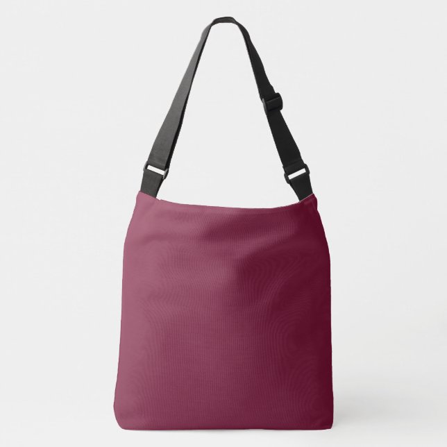 Claret Solid Blank Colour Crossbody Bag (Front)