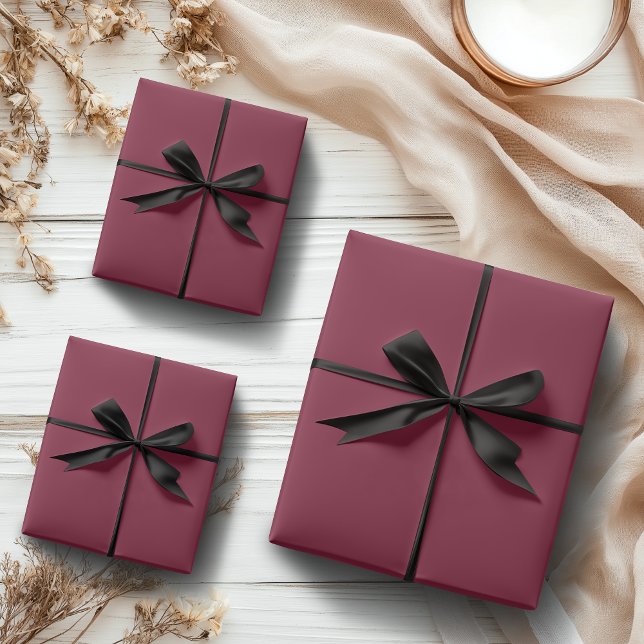 Claret Solid Colour | Classic | Elegant  Wrapping Paper Sheet (Creator Uploaded)