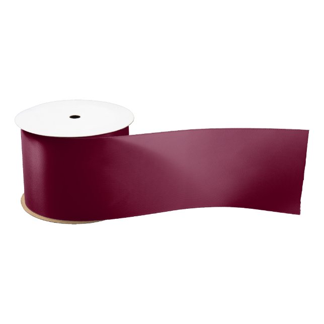 Claret Solid Plain Colour  Satin Ribbon (Spool)