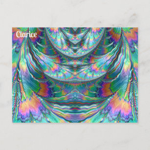 CLARICE ~ Oozing Pastels ~ 3D Fractal Design ~ Postcard
