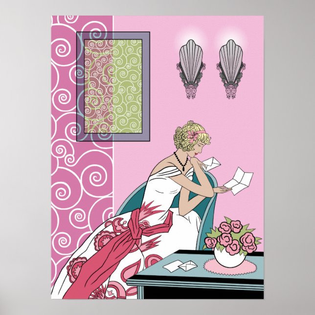 Clarice's Letter - Art Deco Fashion Design Poster (Front)