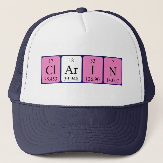 Clarin periodic table name hat (Front)