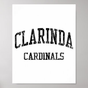 Clarinda High School Hs Clarinda Ia Vintage Srts  Poster