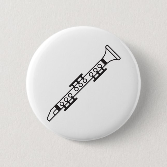 Clarinet 6 Cm Round Badge (Front)