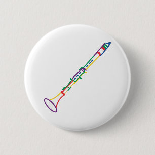 Clarinet 6 Cm Round Badge