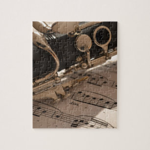 Clarinet and Music Sheets Jigsaw Puzzle