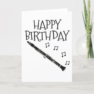 Clarinet Birthday Card Woodwind Musician