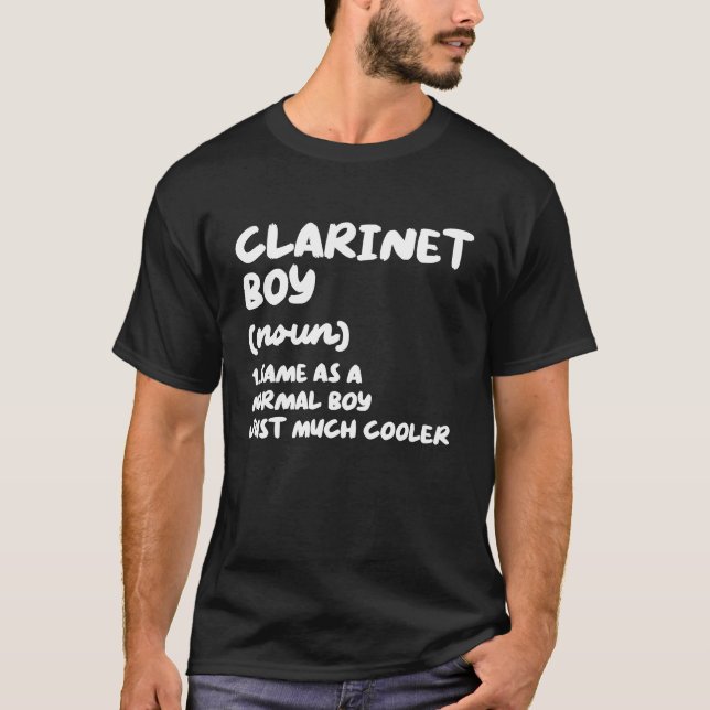 Clarinet Boy Definition  Musician T-Shirt (Front)