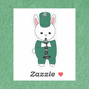 Clarinet Bunny Rabbit Marching Band Green White