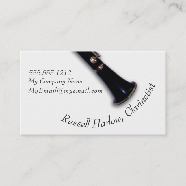 Clarinet Business Card (Front)