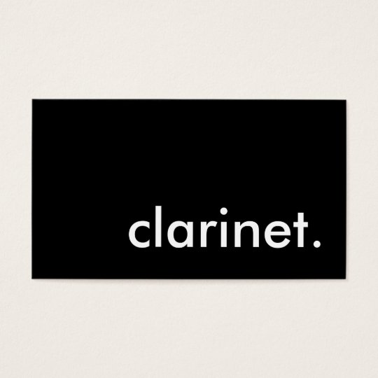 clarinet. business card