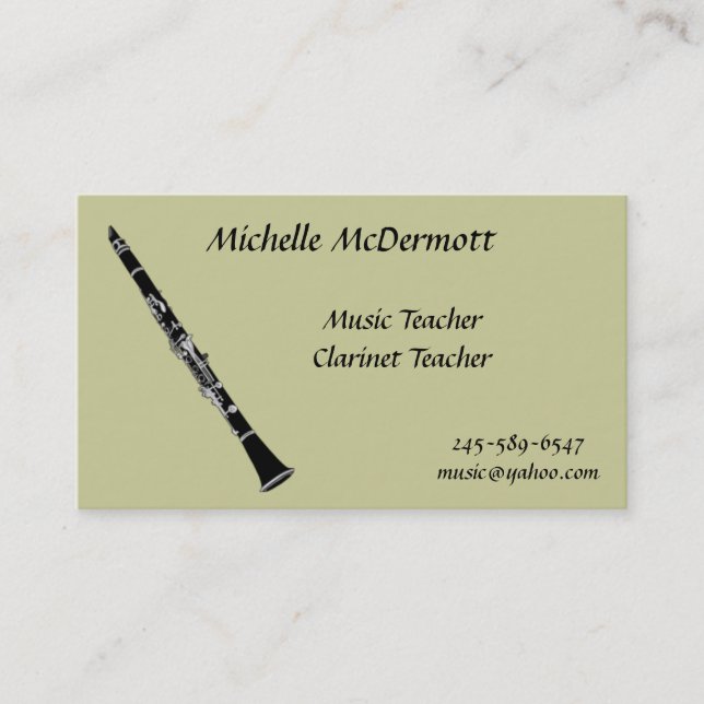Clarinet Business Card (Front)