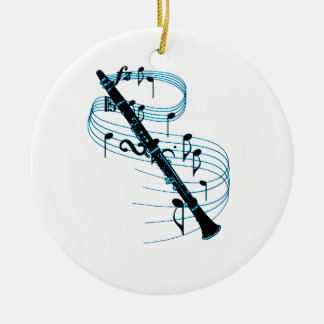 Clarinet Ceramic Tree Decoration