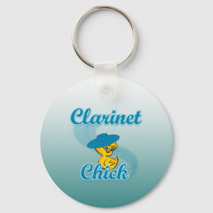 Clarinet Chick #3 Key Ring