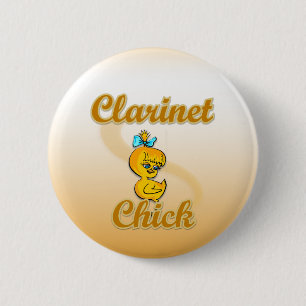 Clarinet Chick 6 Cm Round Badge