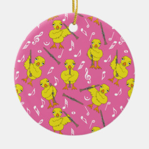 Clarinet Chick Clarinets Music Notes  Ceramic Tree Decoration