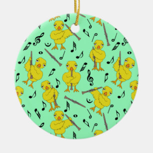 Clarinet Chick Clarinets Music Notes Ceramic Tree Decoration