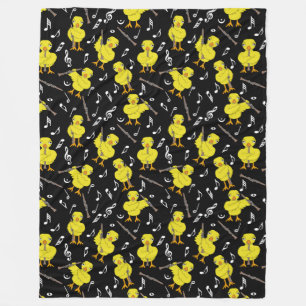 Clarinet Chick Clarinets Music Notes Fleece Blank Blanket