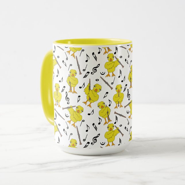 Clarinet Chick Clarinets Music Notes Mug (Front Left)