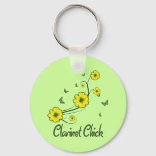 Clarinet Chick Key Ring