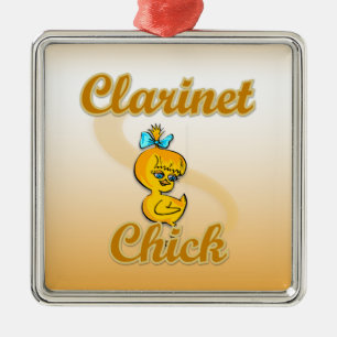 Clarinet Chick Metal Tree Decoration
