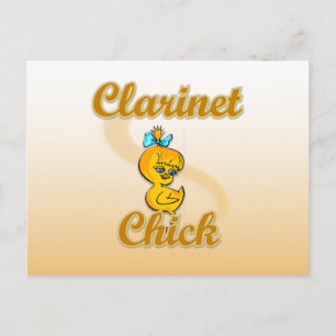 Clarinet Chick Postcard