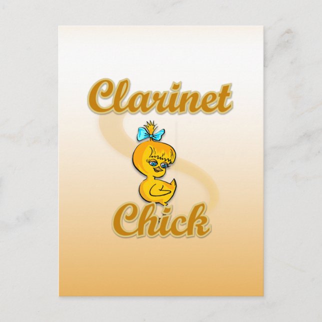 Clarinet Chick Postcard (Front)