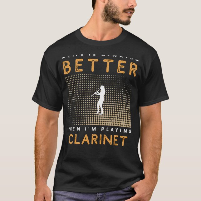 Clarinet Chronicles: Jazzing Up Lifes Symphony! T-Shirt (Front)
