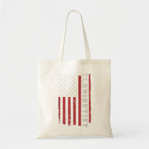 Clarinet Clarinetist Instrument USA US Flag4 Tote Bag