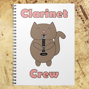 Clarinet Crew Cat Funny Cute Notebook
