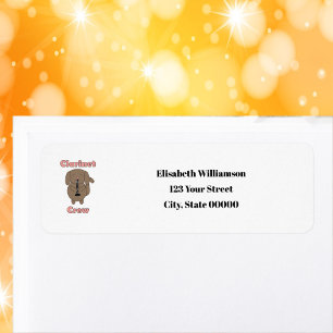 Clarinet Crew Cute Brown Dog Personalise Return