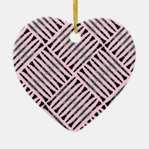 Clarinet Crosshatch Ceramic Tree Decoration