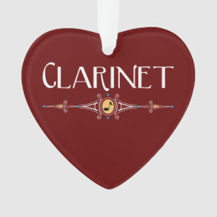 Clarinet Decorative Line Ornament