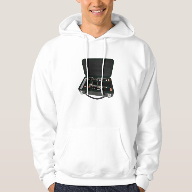 Clarinet Disassembled Inside a Suitcase Hoodie (Front)