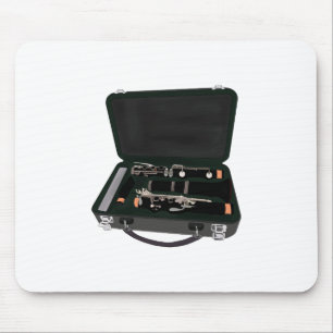 Clarinet Disassembled Inside a Suitcase Mouse Mat