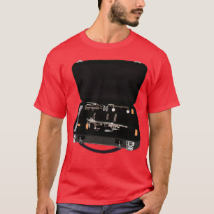 Clarinet Disassembled Inside a Suitcase T-Shirt
